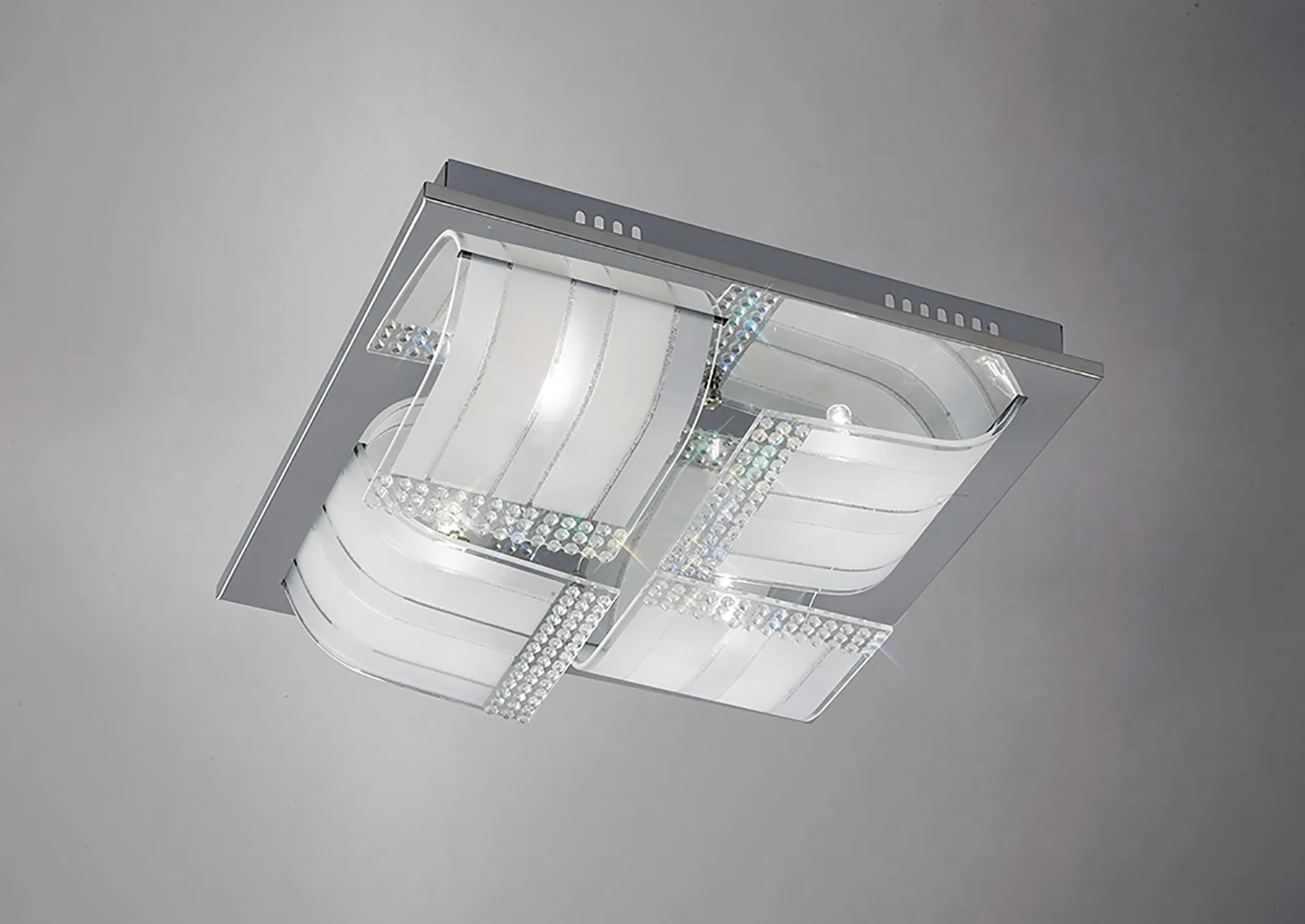 Charis Crystal Ceiling Lights Diyas Ringed & Square Crystal Fittings Charis Crystal Ceiling Lights Diyas Ringed & Square Crystal Fittings